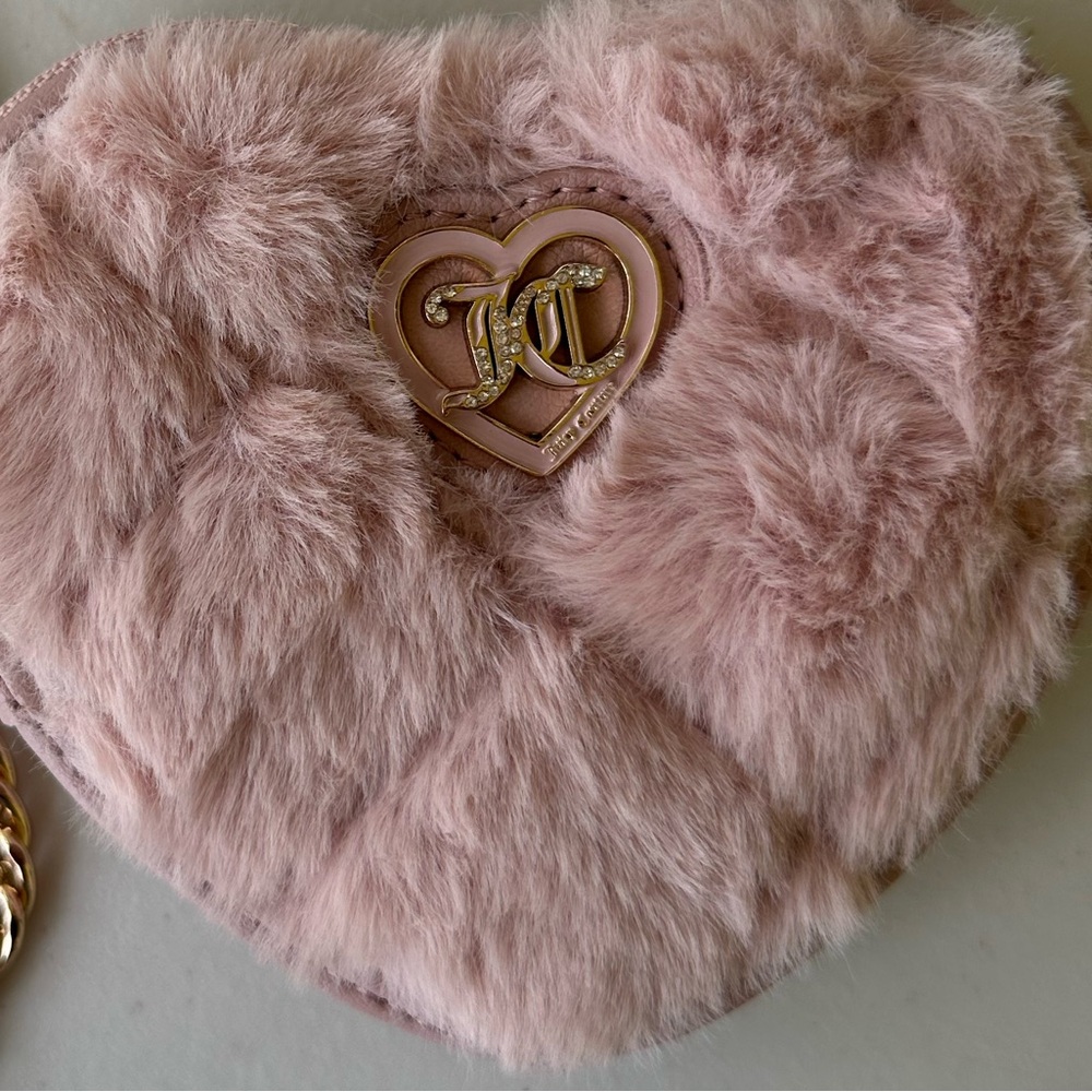 Juicy Couture Pink Heart-Shaped Fur Bag - Picture 7 of 7
